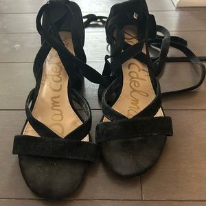 Sam Edelman size 7.5US lace up sandal with small heel.